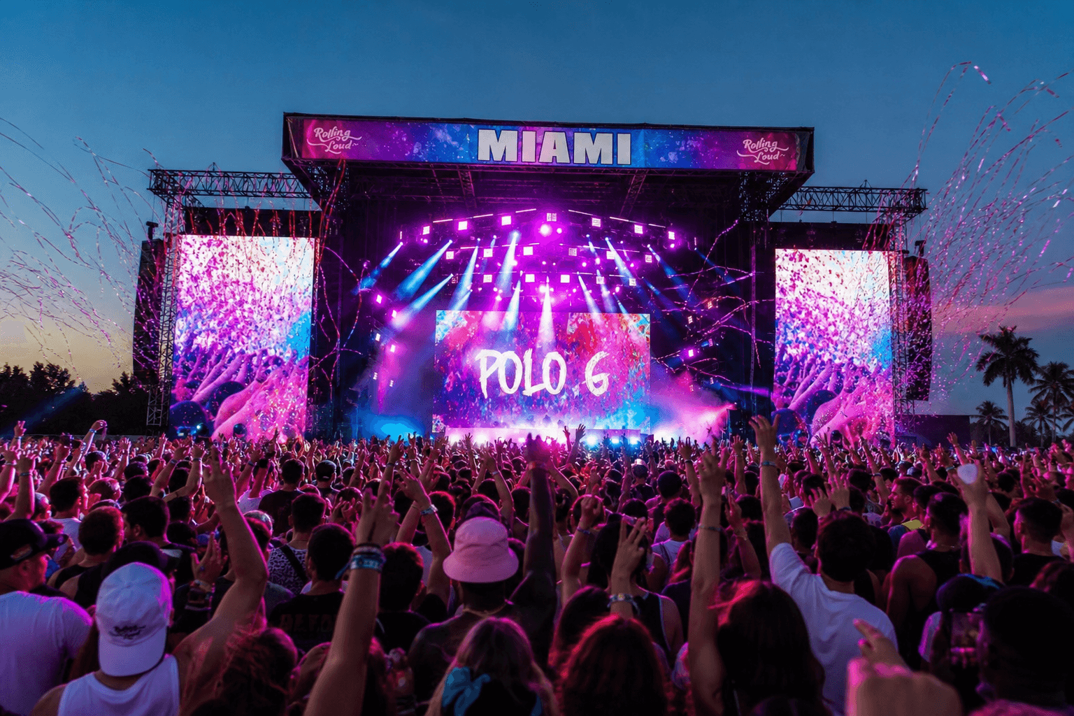 Live concert stage